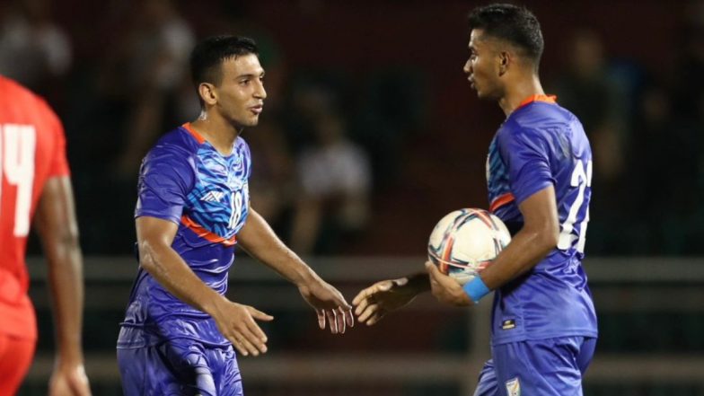 India 1–1 Singapore: Ashique Kuruniyan’s Strike Helps Blue Tigers Share Spoils (Watch Goal Video Highlights)