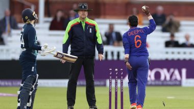 MCC Backs Deepti Sharma's Mankad Dismissal of Charlie Dean in IND vs ENG 3rd ODI Match at Lord's