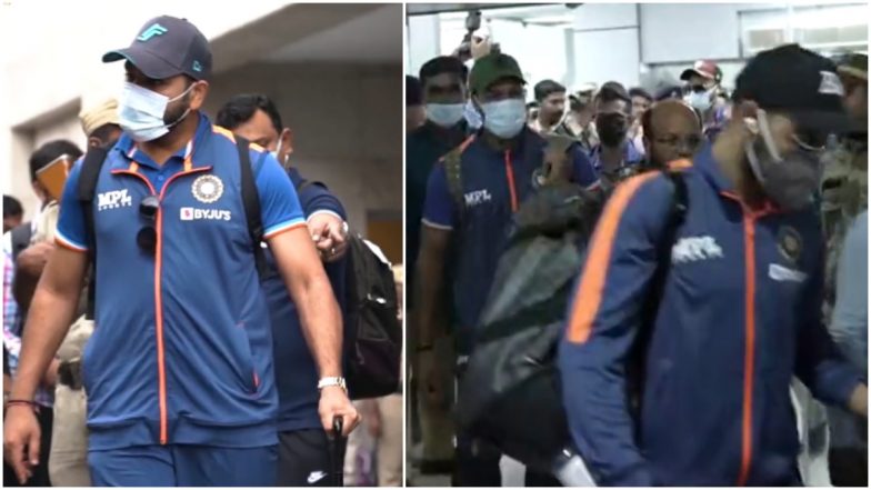 Team India Receives Warm Welcome in Thiruvananthapuram Ahead of India vs South Africa 1st T20I 2022 (Watch Video)