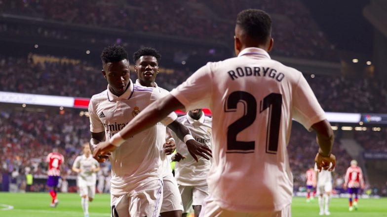 Atletico Madrid Fans Level Racist Chants Against Vinicius Jr After Real Madrid’s Derby Win (Watch Video)