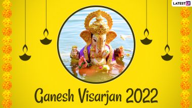 Ganesh Visarjan 2022 Slogans & HD Wallpapers: Ganpati Bappa Chants, Images & Messages for Anant Chaturdashi