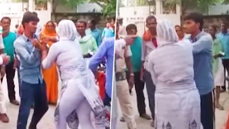 Video: High Voltage Drama Outside Sitamarhi Court in Bihar As Woman Forces Husband To Stay With Her