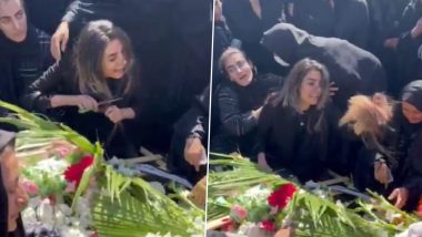 Mahsa Amini Death: Sister of Man Killed by Iranian Forces During Anti-Hijab Protests Chops Off Hair on His Grave, Watch Video