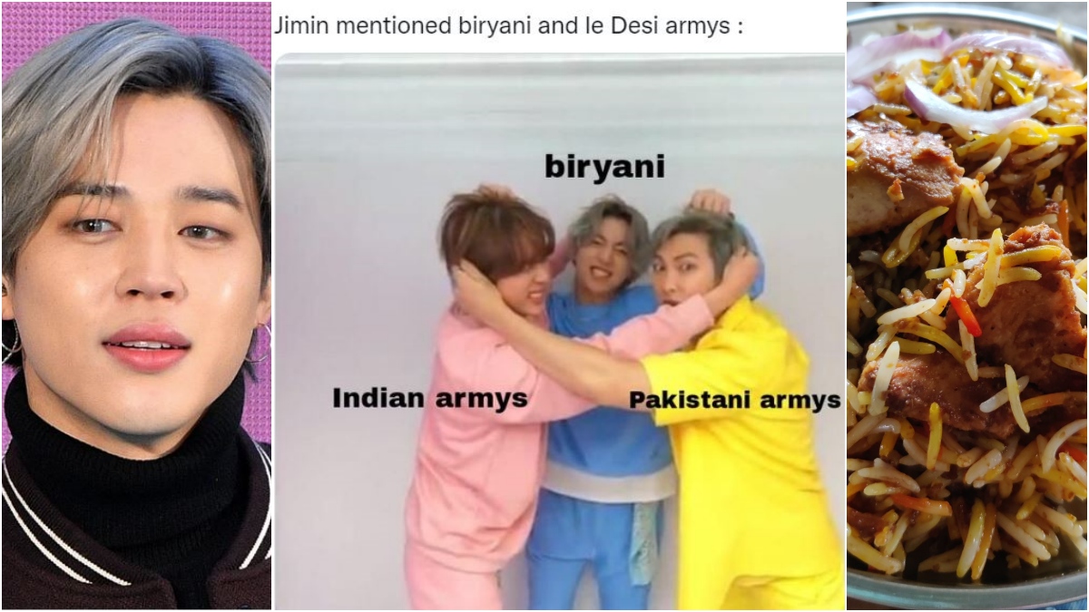 BTS' Jimin 'Biryani' Starts India vs Pakistan War Between Desi ARMYs  Online, Funny Memes, GIFs and Hilarious Reactions Go Viral | 👍 LatestLY