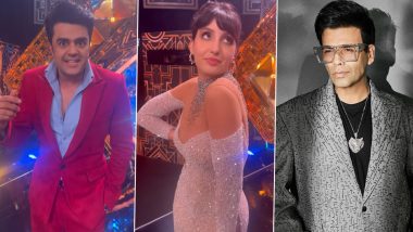 Karan Johar Reviews Nora Fatehi and Maniesh Paul's Fashion on Jhalak Dikhhla Jaa 10 Sets (Watch Video)