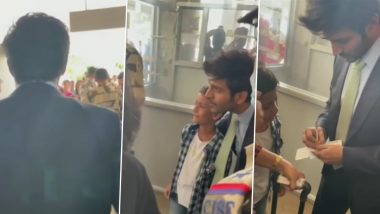 Kartik Aaryan Signs an Autograph for a Crying Fan After Calming Him Down at Jodhpur Airport (Watch Viral Video)