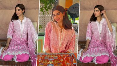 Khushi Kapoor in Pink Traditional Outfit Serves Stylish Inspo to Opt on Ninth Day of Navratri 2022 (View Pics)