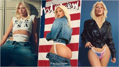 Kim Kardashian Flaunts Her Butt in Jockstrap, American Flag-Printed Thong! View Hot Pics of Kim K’s New Look As Interview Magazine Cover Star