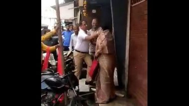 Video: MNS Worker Slaps Woman, Pushes Her To Ground for Objecting to Poster Being Installed in Front of Her Shop in Mumbai
