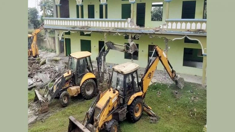 Locals Residents of Goalpara Demolish Madrasa Over Anti-National Activities
