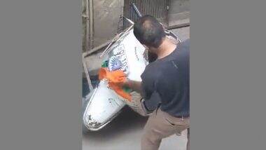 Video: Man Uses Tricolour to Clean His Scooty, Arrested by Delhi Police