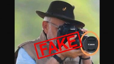 PM Narendra Modi Clicking Pics of Cheetah With Nikon Camera Without Taking Out Canon Cover! BJP Fact Checks Shoddy Photoshop Effort From Opposition