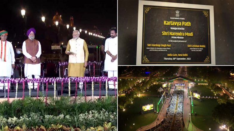 PM Narendra Modi Inaugurates All New Redeveloped Rajpath As Kartavyapath in New Delhi (See Pics)