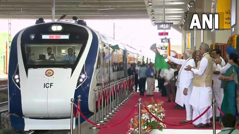 In Pics: PM Narendra Modi Flags Off Gandhinagar-Mumbai Central Vande Bharat Express Train