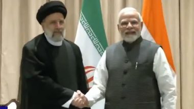 SCO Summit 2022: PM Narendra Modi Meets Iranian President Ebrahim Raisi on Sidelines of Summit in Samarkand