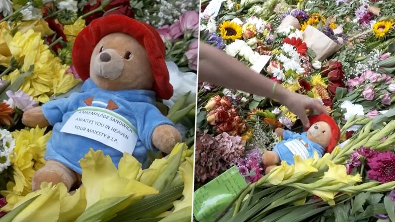 Video: Mourners Leave Paddington Bears and Marmalade Sandwiches in Memory of Queen Elizabeth II in London