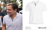 Rahul Gandhi&rsquo;s Burberry Polo T-Shirt of 41 Thousand Rupees Catches BJP&rsquo;s Attention, View Tweet