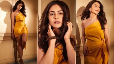 Rakul Preet Singh Looks Sexy AF in Little Yellow Dress for Cuttputlli Promotions (View Pics)