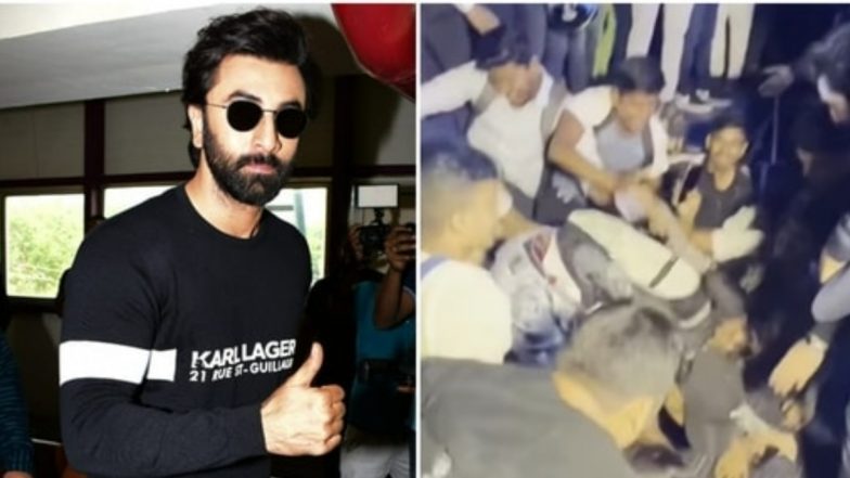 Ranbir Kapoor Rushes to Help Fans Who Fall Down in Excitement to Meet Him at Brahmastra Screening on National Cinema Day (Watch Viral Video)