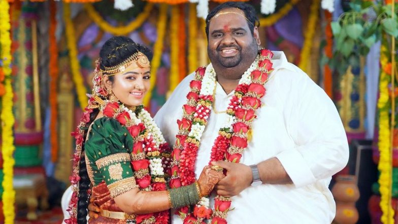 Producer Ravindar Chandrasekaran Ties the Knot With Actress Mahalakshmi! Couple Shares Wedding Photos on Instagram