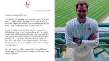 Roger Federer Retires! Swiss Tennis Player Releases Heartfelt Video To Thank Everyone Who Made the Ball Kid From Basel Achieve His Dreams