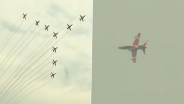 Video: Indian Air Force’s Surya Kiran Aerobatic Team Puts Up Stunning Air Display in Odisha's Puri