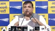 Video: AAP MP Sanjay Singh Tears Delhi LG VK Saxena&rsquo;s Defamation Notice, Says Not Afraid of Notices Sent by 'Corrupt Man'