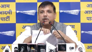 Video: AAP MP Sanjay Singh Tears Delhi LG VK Saxena’s Defamation Notice, Says Not Afraid of Notices Sent by 'Corrupt Man'