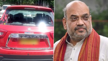 Amit Shah Security Breach: TRS Leader Gosula Srinivas Detained for Parking His Car in Front of Home Minister’s Convoy in Hyderabad (Watch Video)