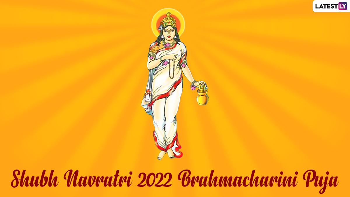 Navratri 2022 Greetings for Brahmacharini Puja: WhatsApp Messages, SMS,  Brahmacharini Devi Images and HD Wallpapers To Send on Day 2 of Sharad  Navratri | 🙏🏻 LatestLY