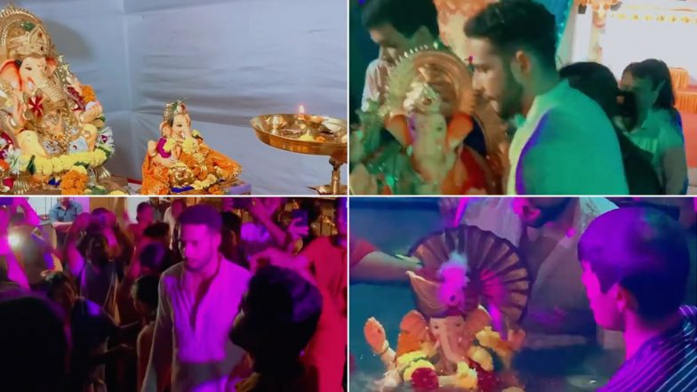 Ganpati Visarjan 2022: Siddhant Chaturvedi Grooves to 'Malhari', 'Lollypop Lagelu' and More Desi Tunes As He Bids Adieu to Bappa (Watch Video)