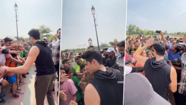 Sidharth Malhotra Meets Fans at India Gate As He Shoots for Yodha in Delhi (Watch Video)