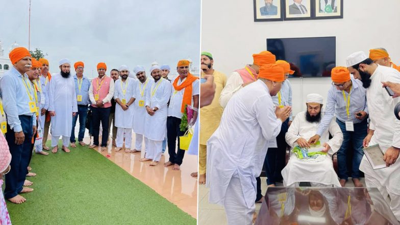 Maulana Tariq Jameel Visits Gurdwara Darbar Sahib in Kartarpur, Meets Local and Foreign Pilgrims (See Pics)