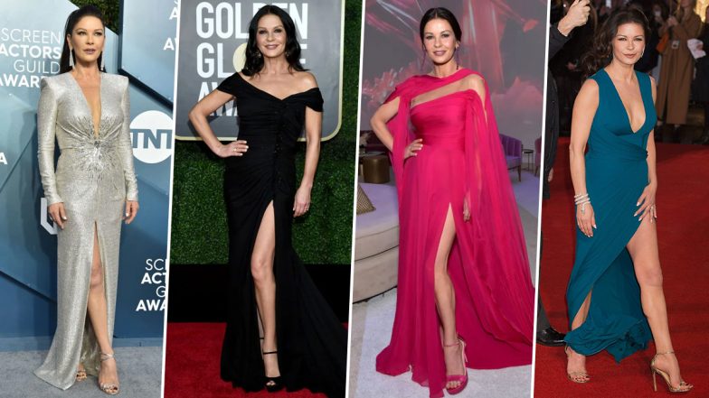 Catherine Zeta-Jones Birthday: 7 Times She Flaunted Her Obsession for Thigh-High Slit Dresses