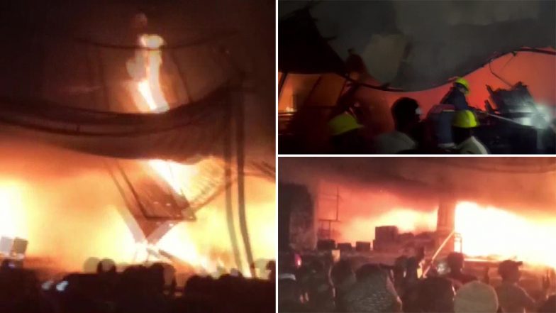 Telangana Fire: Three Shops Gutted After Massive Blaze Erupts in Chintalmet Area, No Casualty Reported