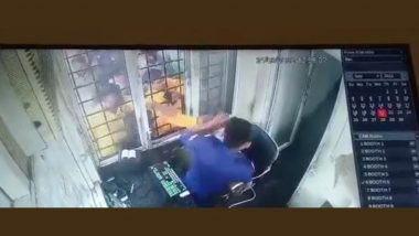 Video: Toll Plaza Employees Beaten Up After Boom Barrier Falls on Car in Bhadohi, CCTV Footage of Assault Goes Viral