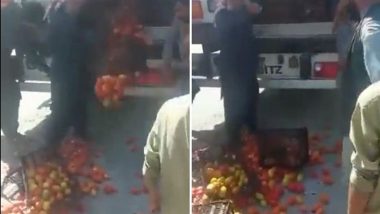 Pakistan: Farmers' Protest Blocked Quetta-Karachi National Highway, Destroy Tomatoes Imported From Iran (Watch Video)