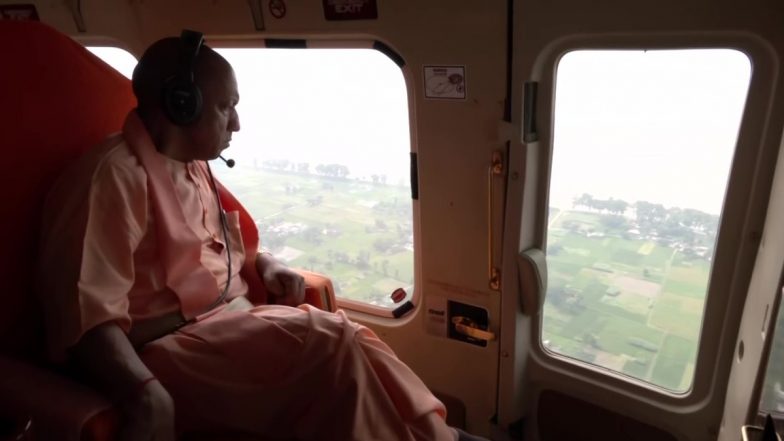 CM Yogi Adityanath Conducts Aerial Survey of Flood-hit Districts