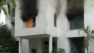 Ankita Bhandari Murder Case: Locals Set Pulkit Arya&rsquo;s Vanatara Resort in Rishikesh on Fire (Video)