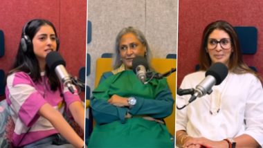 What the Hell Navya Trailer: Jaya Bachchan and Shweta Bachchan Nanda Are Super Fun on Navya Naveli's Podcast (Watch Video)