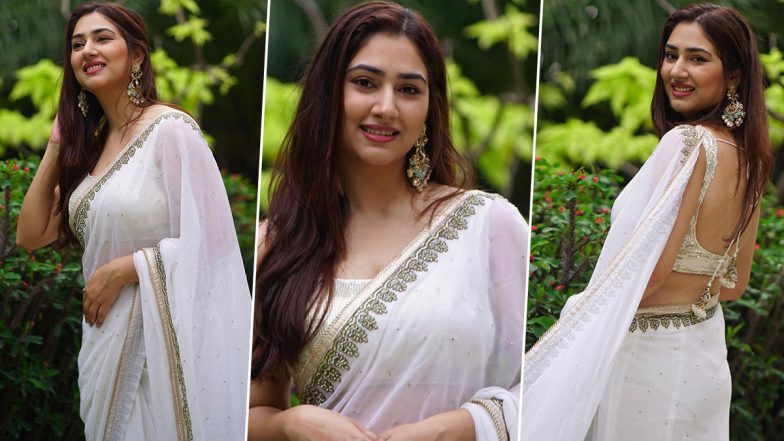 Bade Achhe Lagte Hain 2 Actress Disha Parmar Is a Vision in White Saree, View Photos of TV Star