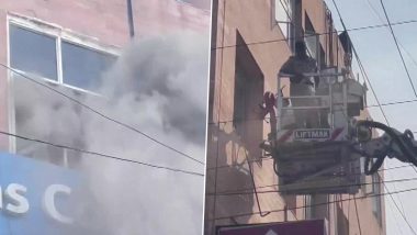 UP Fire: Blaze Erupts at Building in Noida’s Sector 18 Market, A Dozen Evacuated