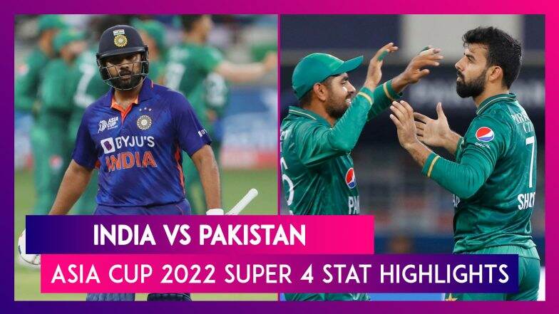 India Vs Pakistan Asia Cup 2022 Super 4 Stat Highlights Mohammad