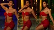 Sophie Choudry Flaunts Her Curves in Red Swimwear as She Goes for a Night Swim! View Singer&rsquo;s Hot Pics from Dubai