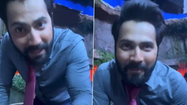 Bhediya: Varun Dhawan Enjoys 'Chai' on Sets of His Next Co-Starring Kriti Sanon (Watch Video)