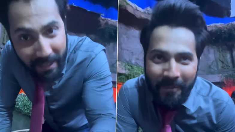 Varun Dhawan Enjoys Chai on Bhediya Sets