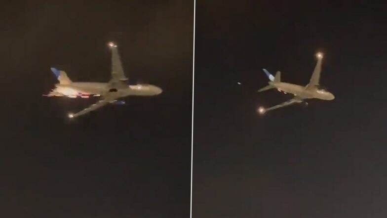 Video: United Airlines Plane Reports Sparks, Drops Debris Mid-Air As It Takes Off From Newark Airport; Lands Safely After Dumping Fuel