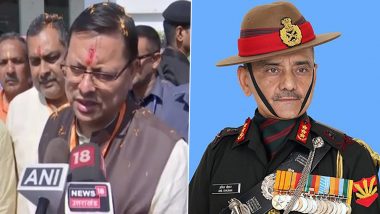 Uttarakhand CM Pushkar Singh Dhami Hopes for Enhanced National Security As Lt Gen Anil Chauhan Appointed As New CDS