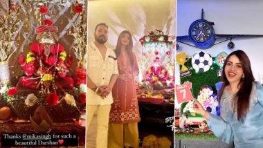 Mika Singh Celebrates Ganesh Chaturthi With Bride-To-Be Akanksha Puri (View Pics)