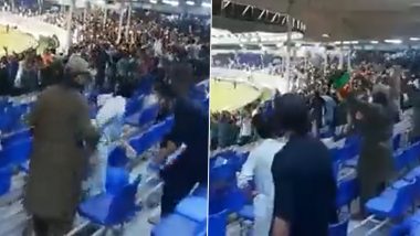 Angry Afghanistan Fans Break Chairs and Attack Pakistan Fans in Sharjah Cricket Stadium After Loss in Asia Cup 2022 Super 4 Encounter (Watch Video)